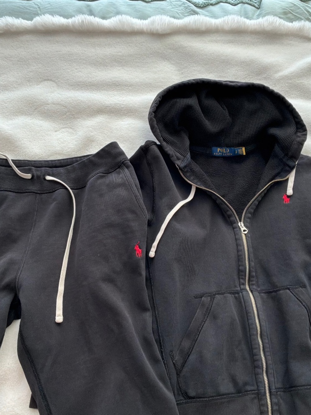 Polo Ralph Lauren Fleece Tracksuit - Navy Blue (Sm Hoodie / Med Joggers)